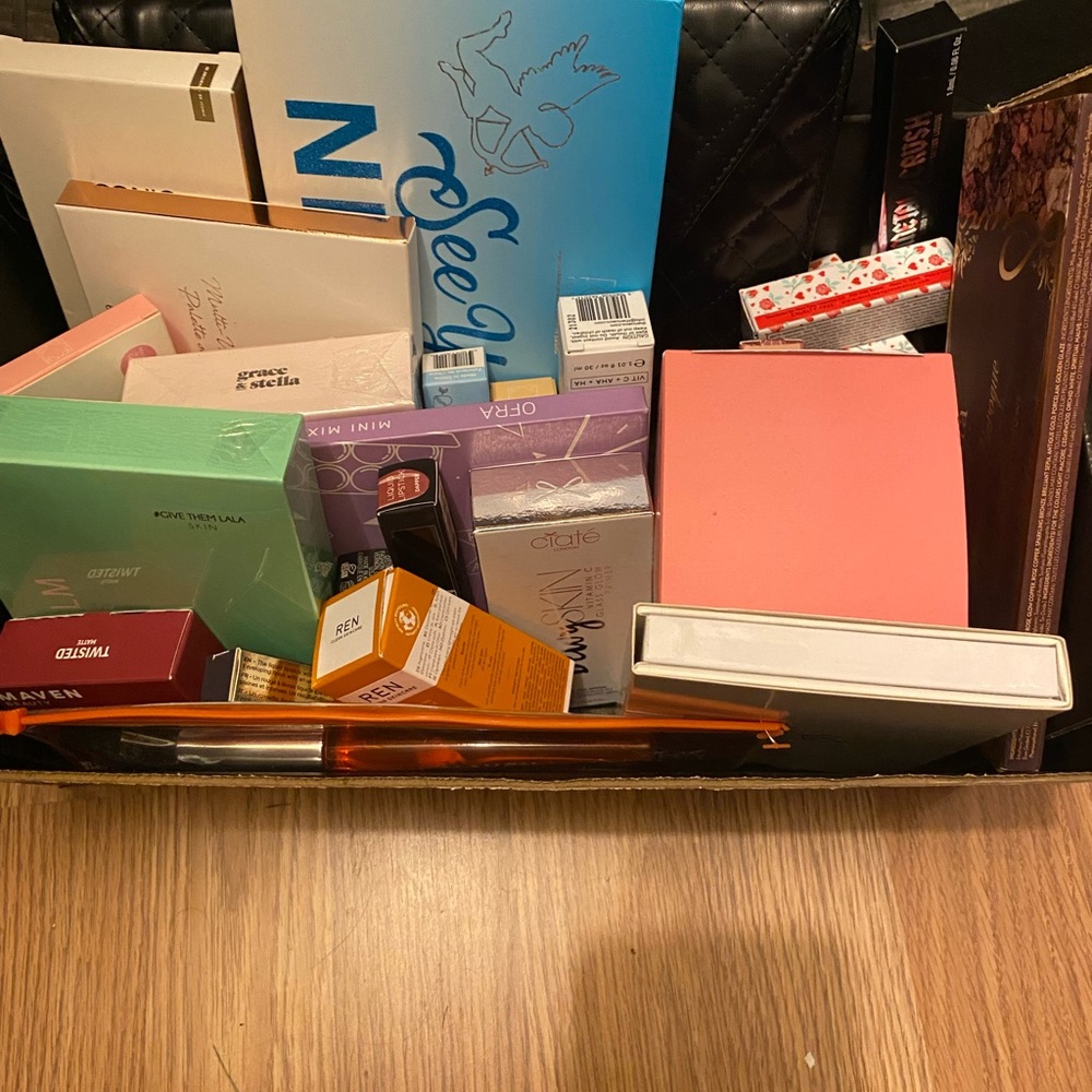 Big box of make up and skin care. See pics.